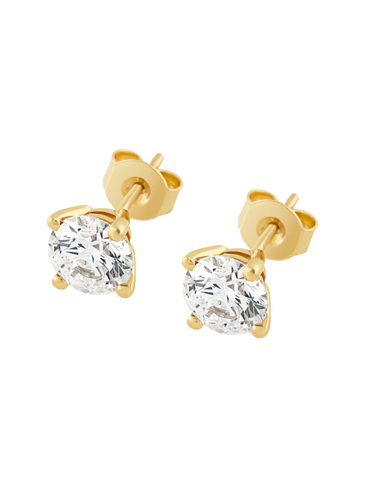 Timeless Round Diamond Stud Earrings