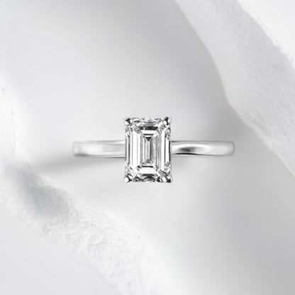 Timeless Emerald Solitaire Ring