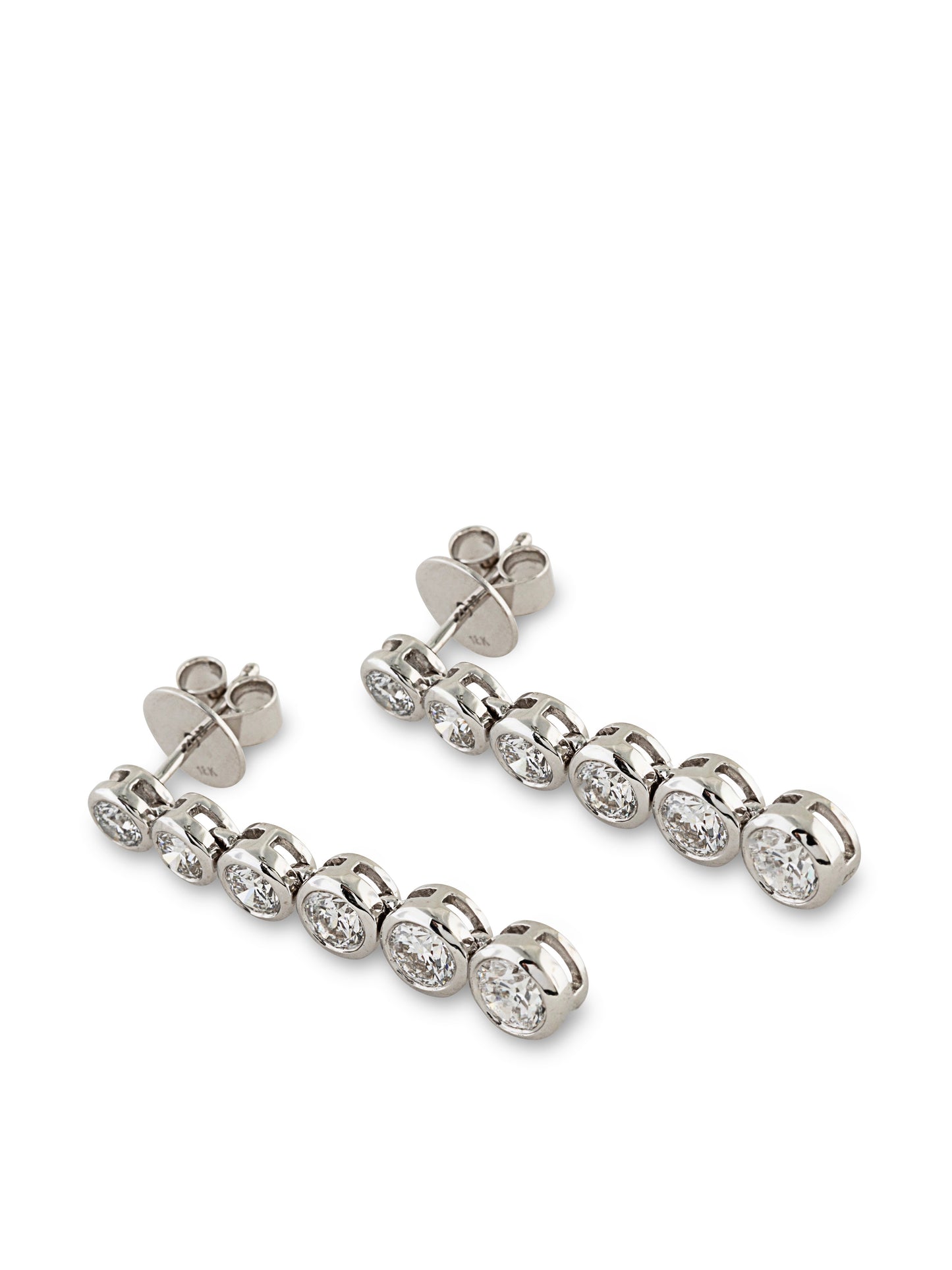 Timeless Bezel Set Drop Earrings